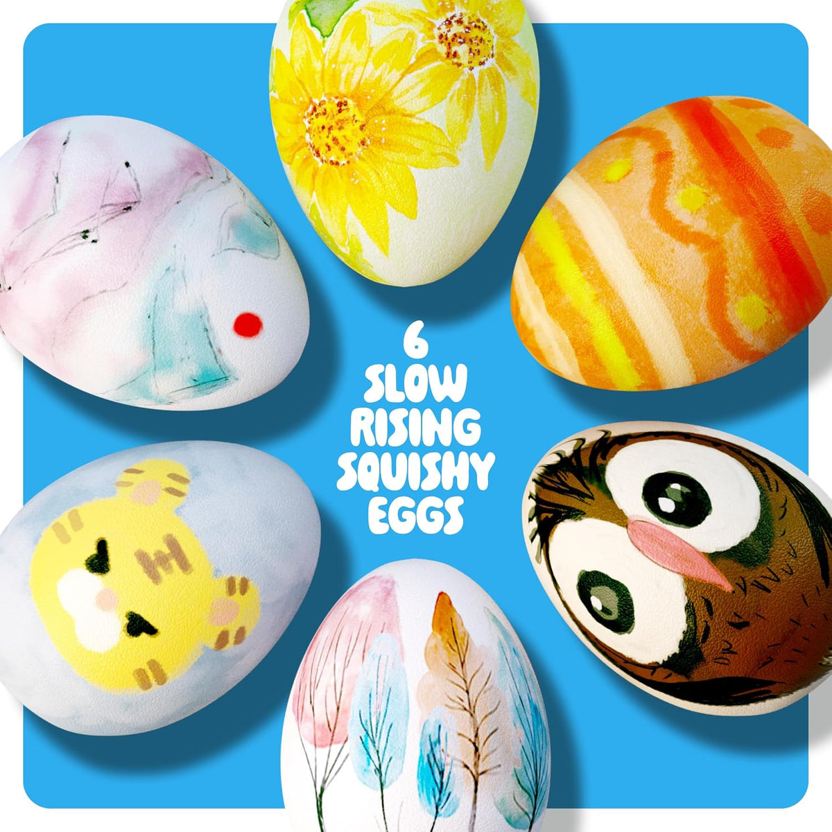 Dan&Darci Egg Squishy Painting Kit - Arts & Crafts for Girls and Boys