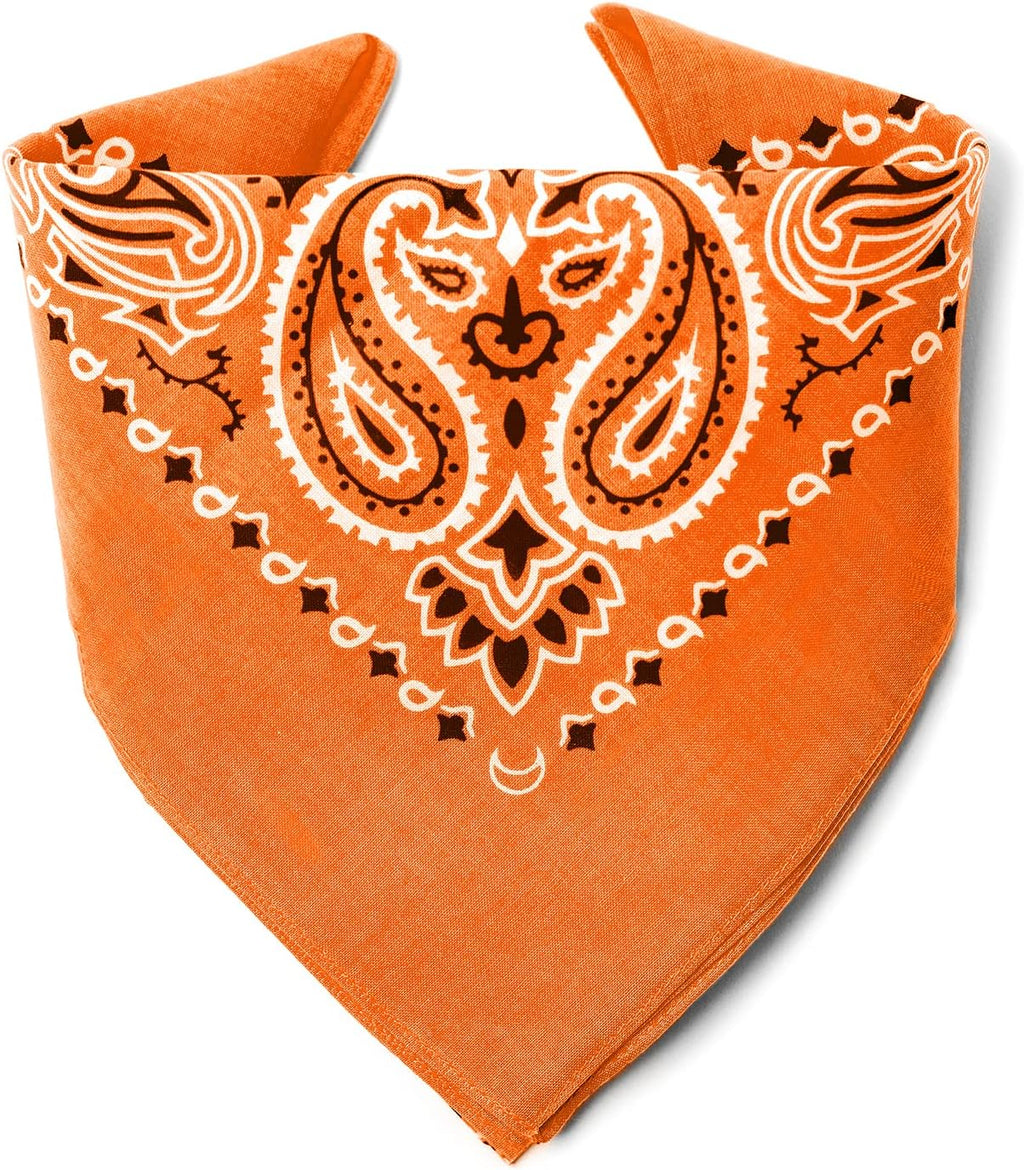 Bandana 100% Coton Qualité Premium - Epaisseur Supérieure - 20 Couleurs Exclusives - Motif Paisley