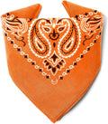 Bandana 100 % Baumwolle Premium-Qualität – Stärkeres Material – 20 exklusive Farben – Paisley-Muster
