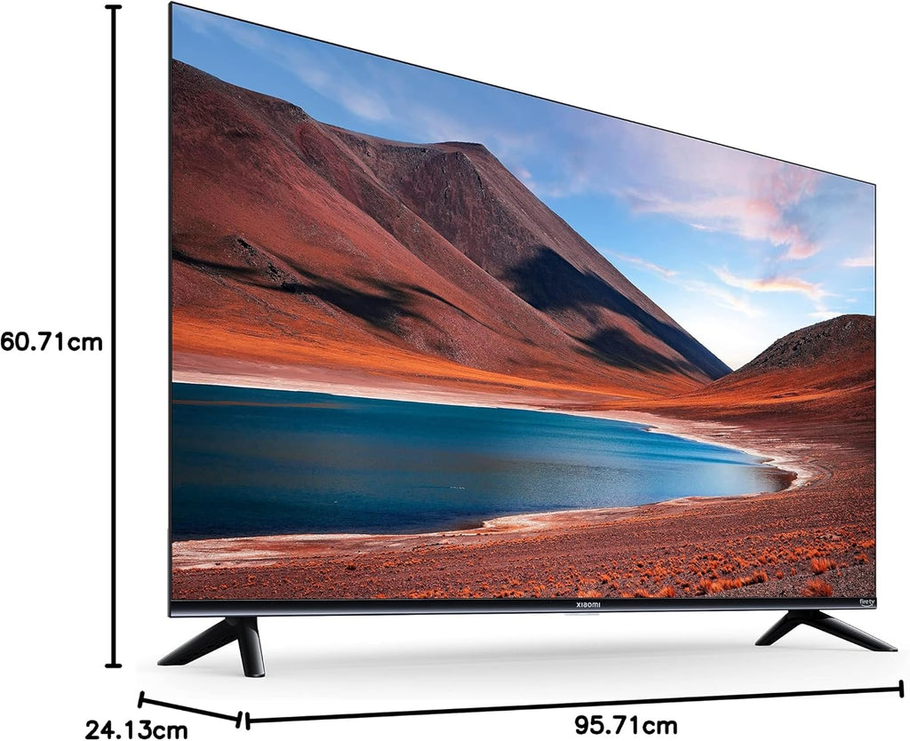 XIAOMI F2 Smart Fire TV 43 Zoll, 108 cm Fernseher (4K UHD, HDR10, Rahmenloses Metallgehäuse, Prime Video, Netflix, Alexa Sprachsteuerung, HDMI 2.1, Bluetooth, USB, Triple Tuner) Modelljahr:2022