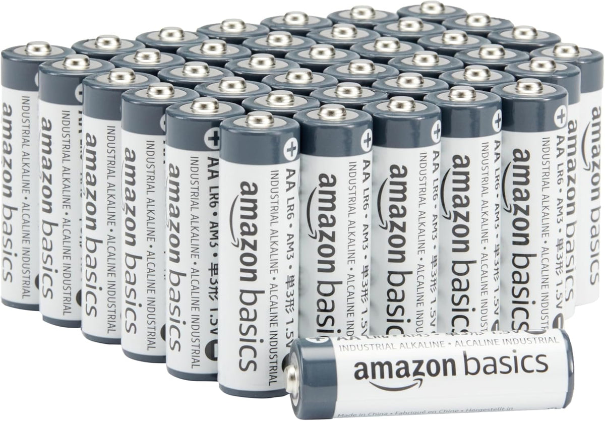 Amazon Basics AA- Alkali-Batterien, 1,5 V, 5 Jahre lagerfähig, 40 Stück