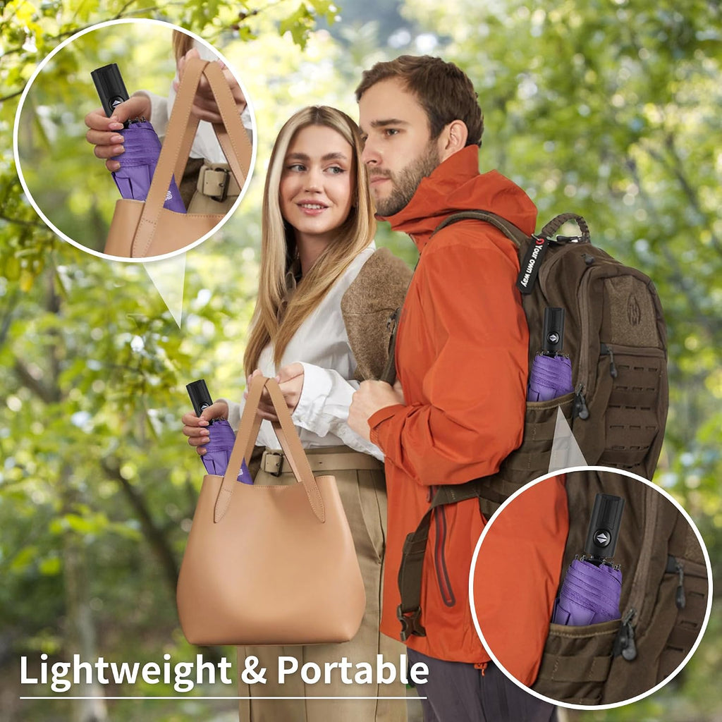 Seniny Windproof Travel Umbrella, Automatic Umbrellas for Rain, Portable & Compact Umbrellas for Backpack, Strong UV for Protection, Folding Small Sun Umbrella for Car, Walking