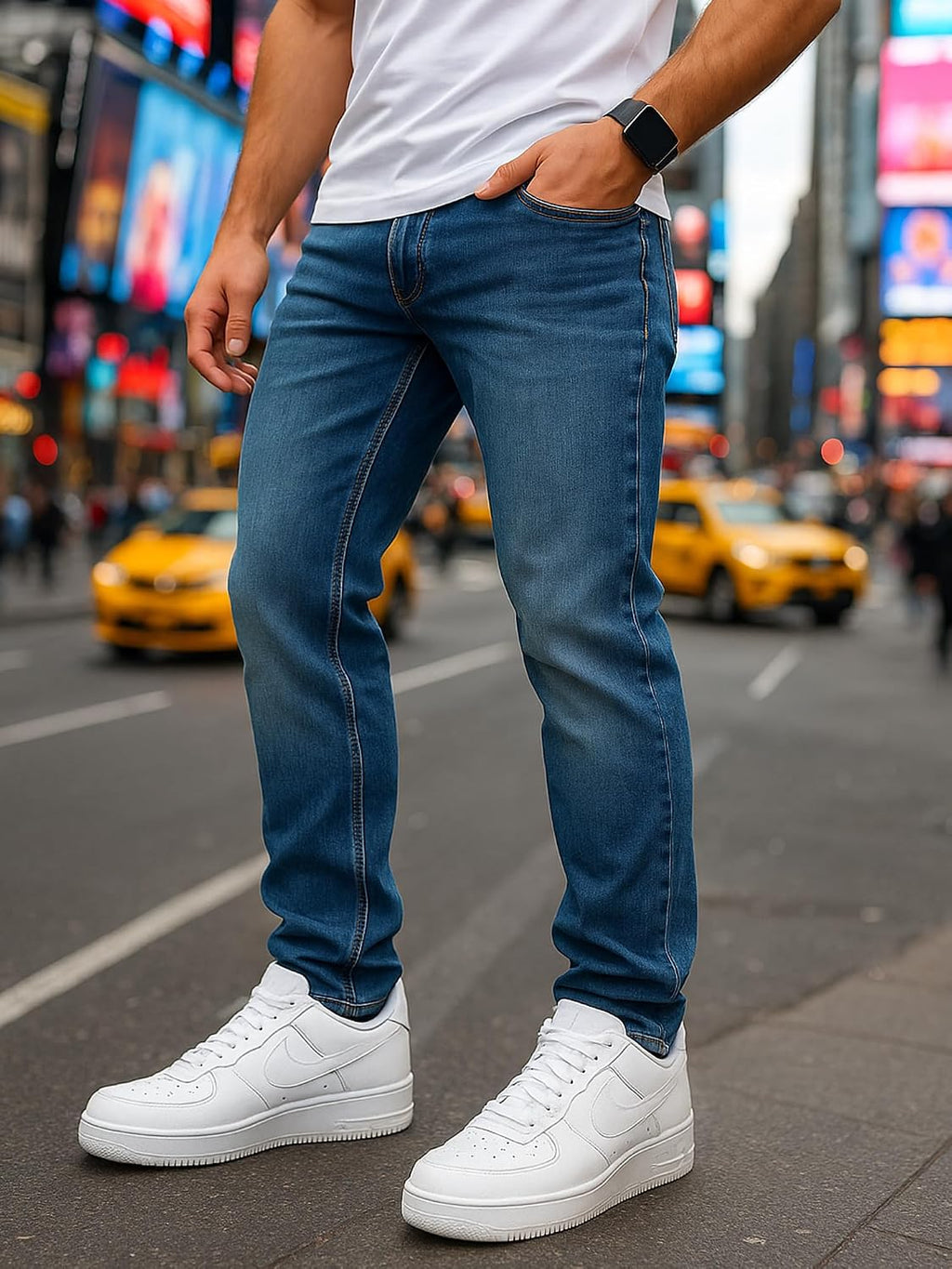 JACK & JONES Infinity Herren Jeans Mike ARIS Comfort Fit Denim Herrenhose