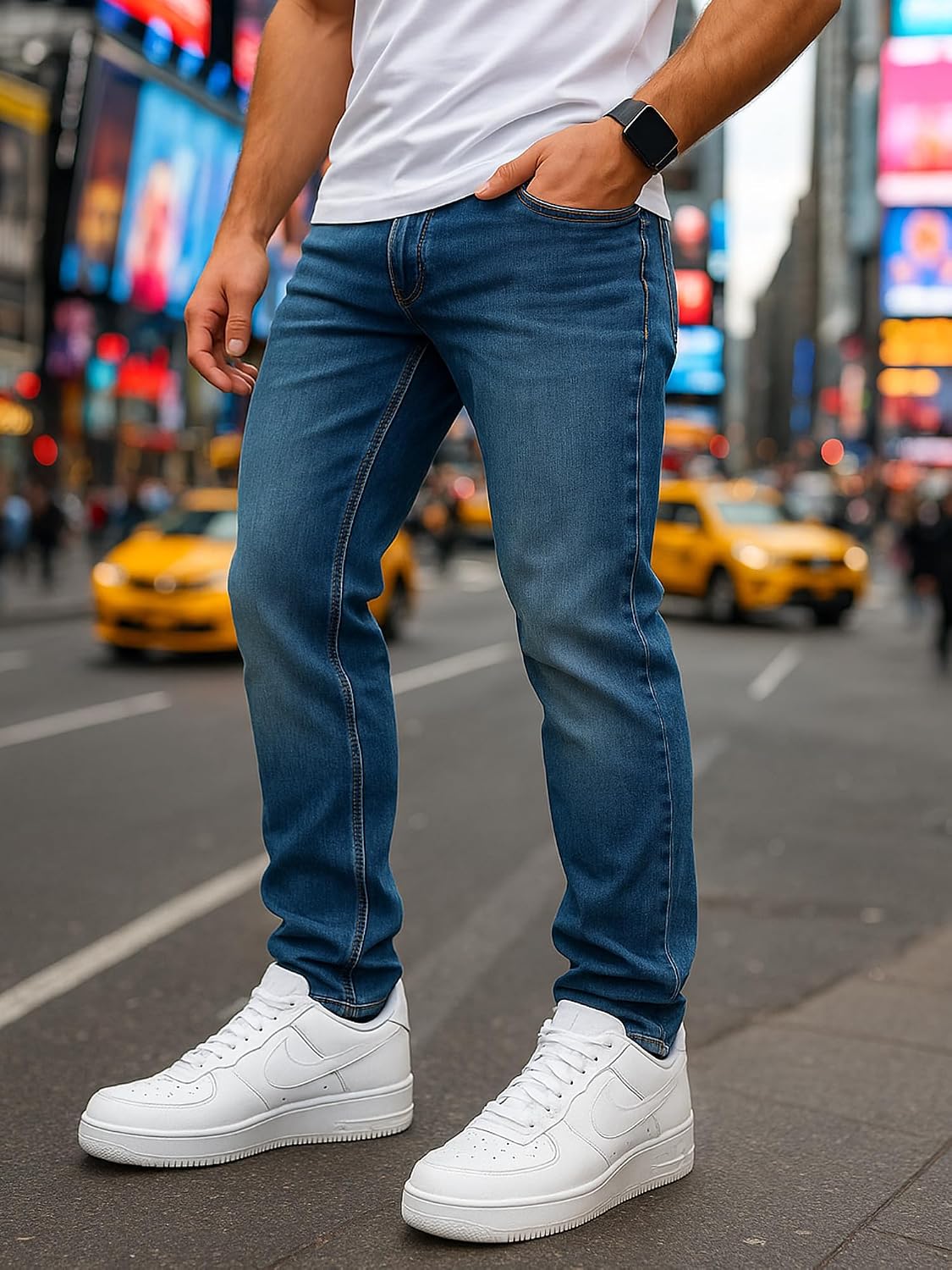 JACK & JONES Infinity Herren Jeans Mike ARIS Comfort Fit Denim Herrenhose