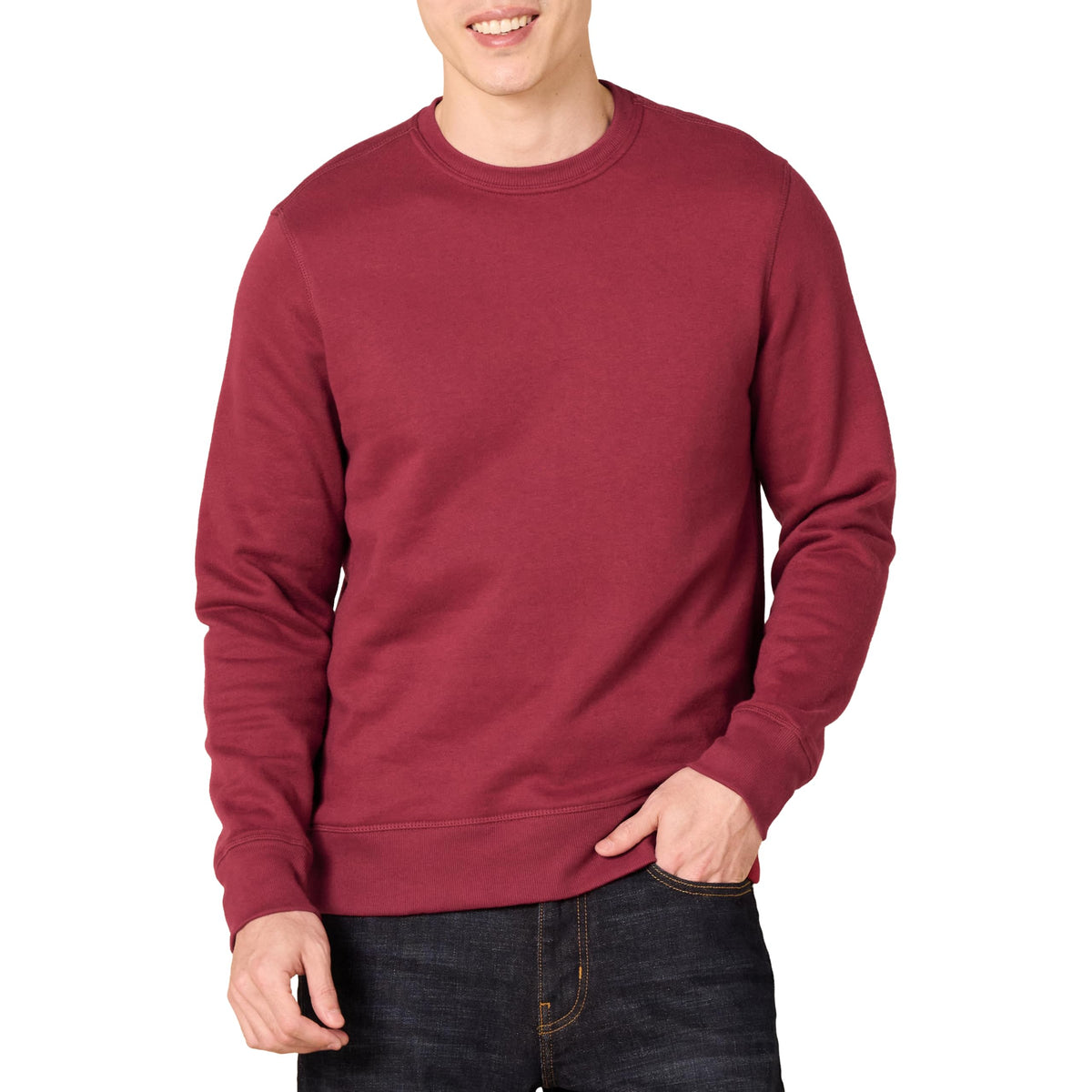 Amazon Essentials Sweatshirt en Molleton Col Rond Homme