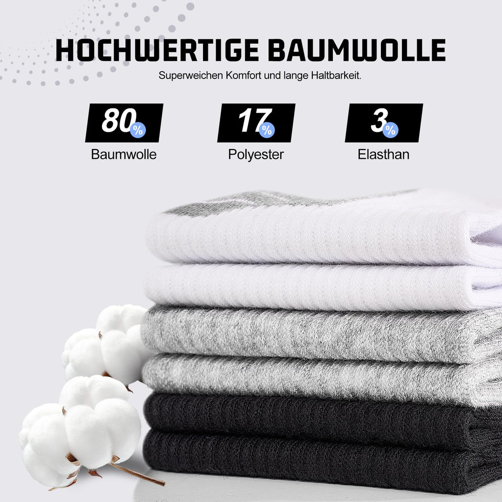Sneaker Socken Herren Damen 10/20 Paar – Atmungsaktive Sportsocken