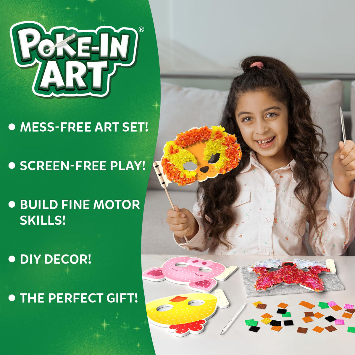 Skillmatics Poke-in Art – Disney Princesses, Wood Craft Kit, Gift for Kids