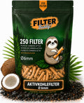 Aktivkohlefilter 6mm I 250 Aktivkohle Filter aus Kokoskohle I Keramikkappen