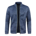 Generisch Sweatjacke Herren Ohne Kapuze Cardigan Mit Reißverschluss Langarm Janker Stehkragen Pullover Casual Warme Herbst/Winterjacke Klassischer Strickweste Trachtenjacke Freizeitjacke