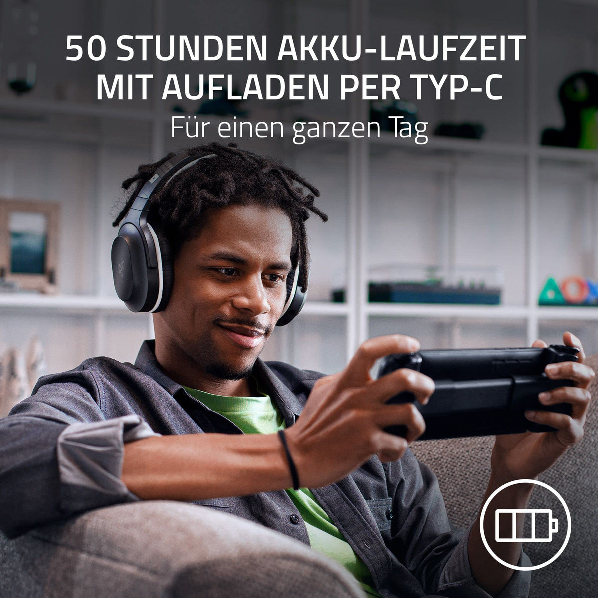 Razer Barracuda X - Kabelloses Multiplattform-Headset für Gaming und Mobile Geräte (SmartSwitch Dual Wireless, Triforce 40mm, Mikrofon mit Nierencharakteristik, 50h Akku, USB-C) Schwarz