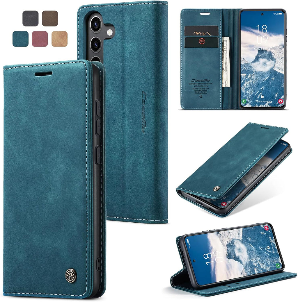 Handyhülle für Honor Magic 6 Pro hülle Premium PU klapphülle RFID Lederhülle Faltbare Schutzhülle Kartenfach Standfunktion Handytasche hülle Honor Magic 6 Pro 5G - Schwarz