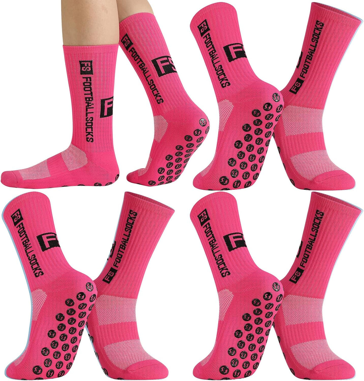 FANTESI 3 Paare Fußballsocken für Herren Damen,Sportsocken Fußball