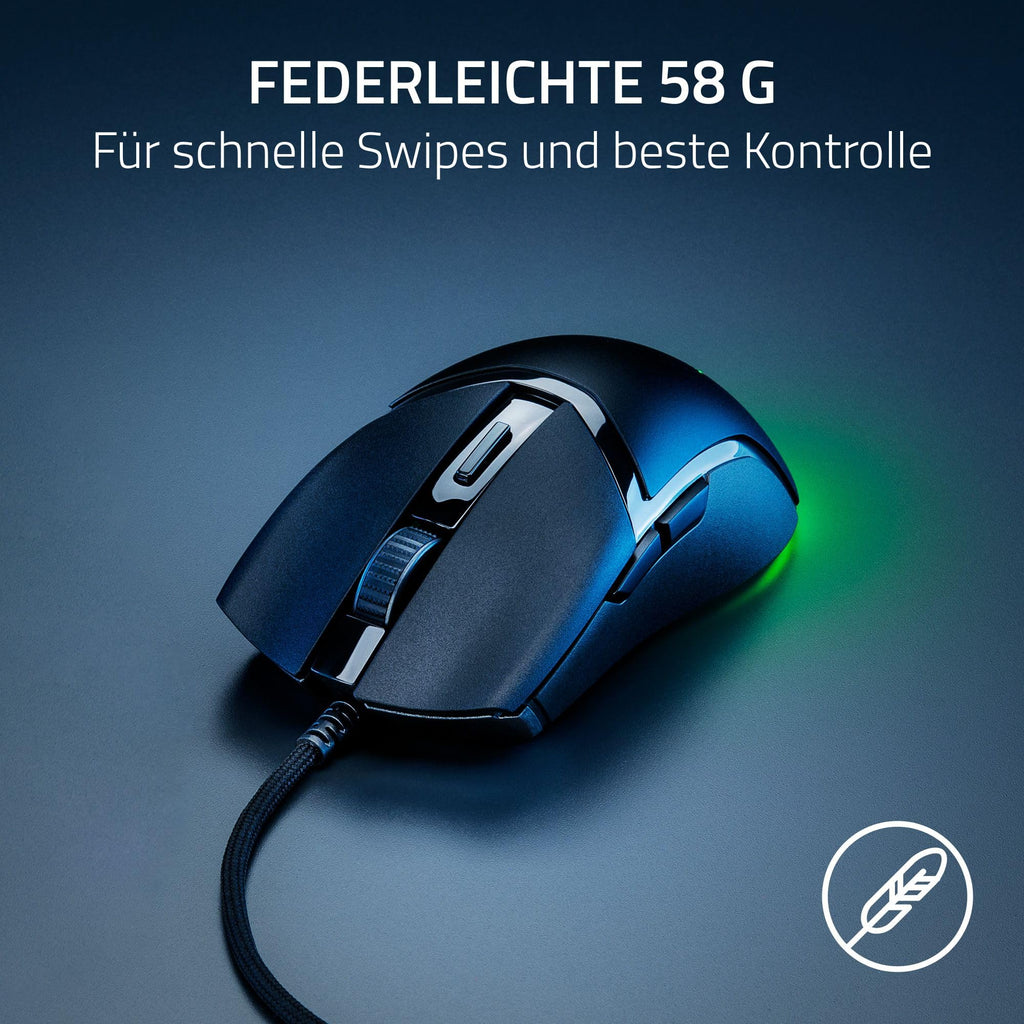 Razer Cobra Pro - kabellose Gaming-Maus mit RGB - Optischer Focus Pro Sensor mit 30K DPI (10 Anpassbare Tasten, HyperSpeed Wireless Polling 8K Hz, Bluetooth, Chroma-Beleuchtung mit 11 Zonen) Weiß