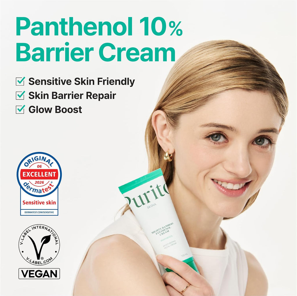 PURITO Panthenol 10% Cream für empfindliche Haut, 100 ml