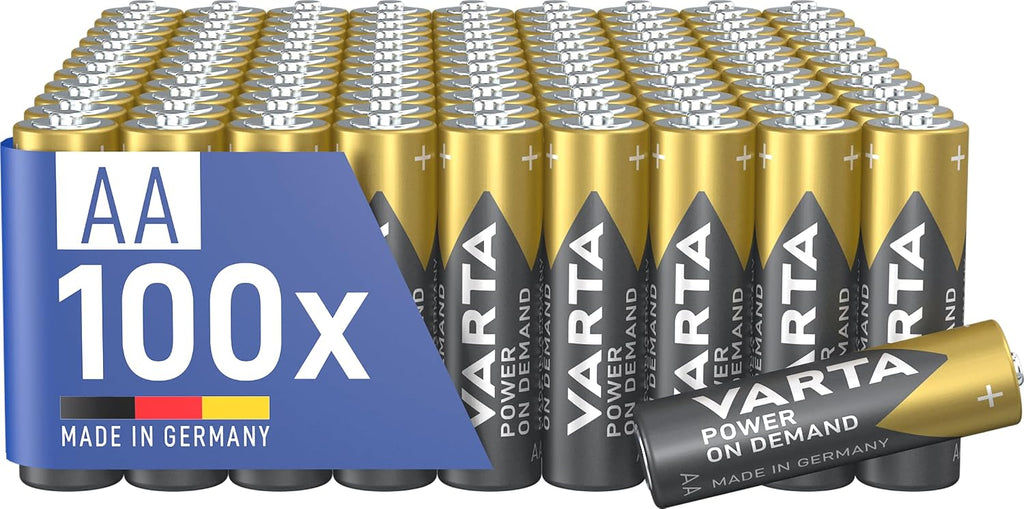 Varta Batterien AAA 100 Stück Power on Demand Alkaline 1,5 V Vorratspack