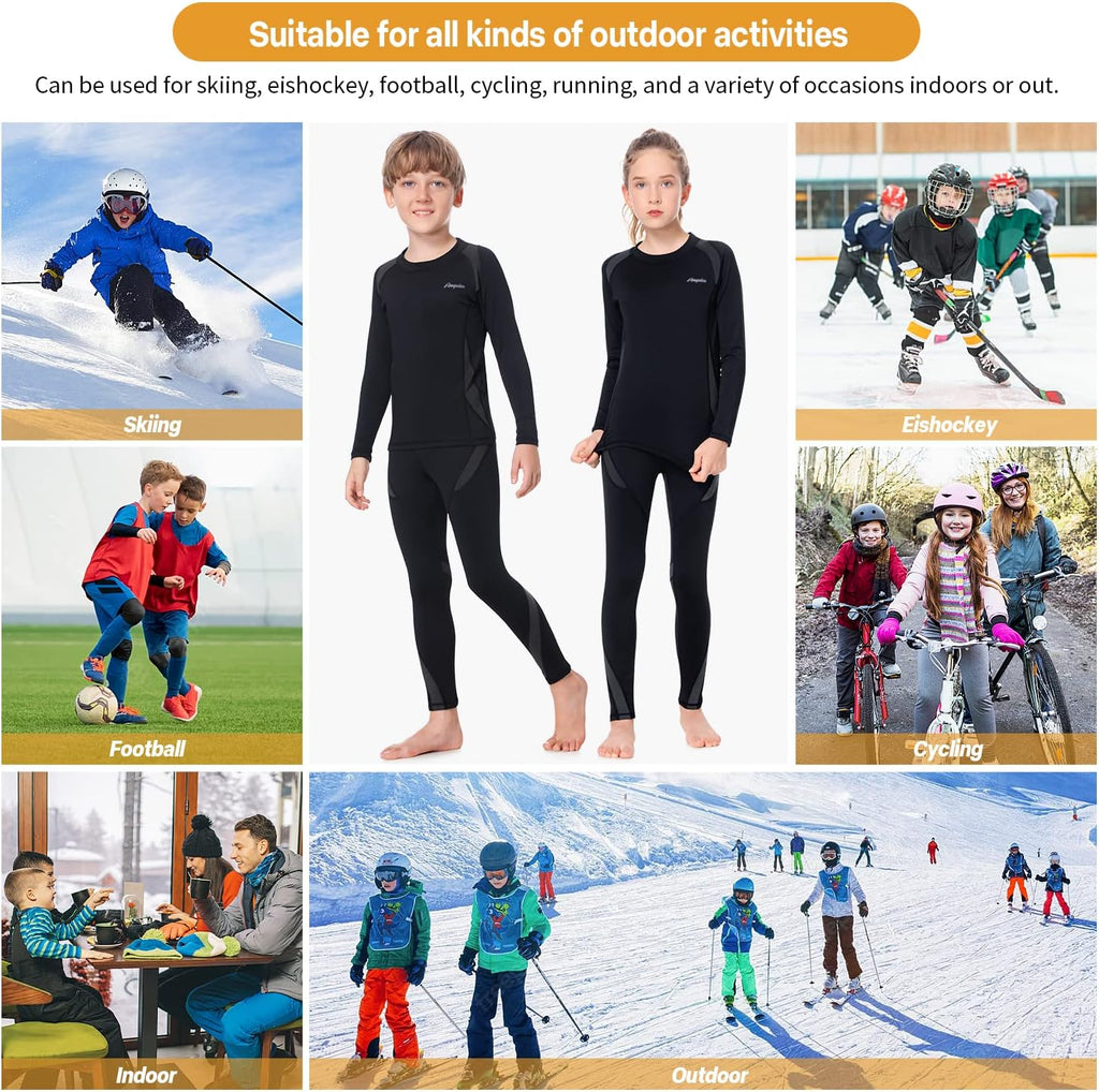 Thermounterwäsche Kinder Skiunterwäsche Junge Funktionsunterwäsche Mädchen