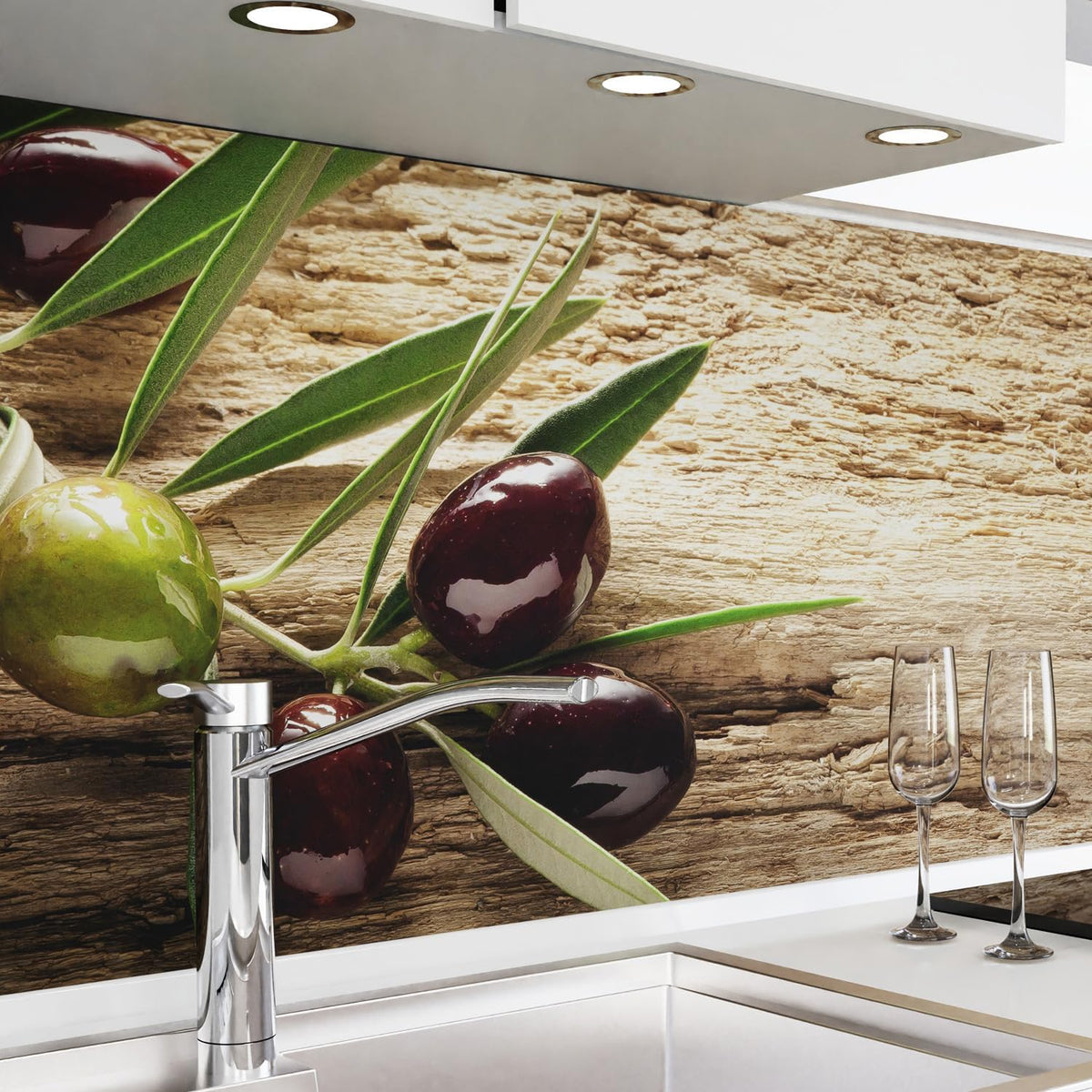 danario Küchenrückwand selbstklebend - Spritzschutz Folie Küche - Matt