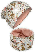HECKBO 360° Reflektor Kinder Mütze & Loop Schal Set - 95% Baumwolle - weiches & pflegeleichtes Stretch-Material - Beanie Frühling Herbst Winter (48-54 cm)