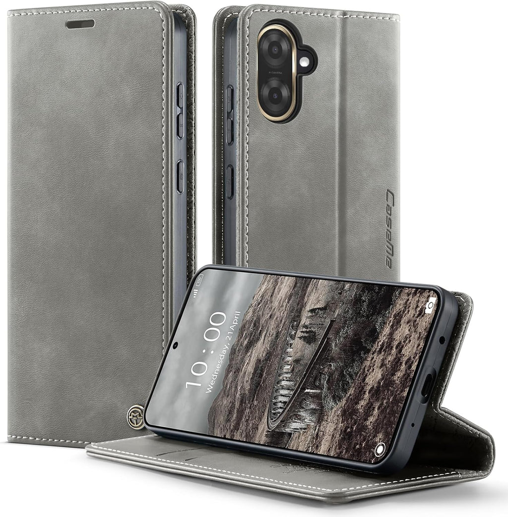 Handyhülle für Honor Magic 6 Pro hülle Premium PU klapphülle RFID Lederhülle Faltbare Schutzhülle Kartenfach Standfunktion Handytasche hülle Honor Magic 6 Pro 5G - Schwarz