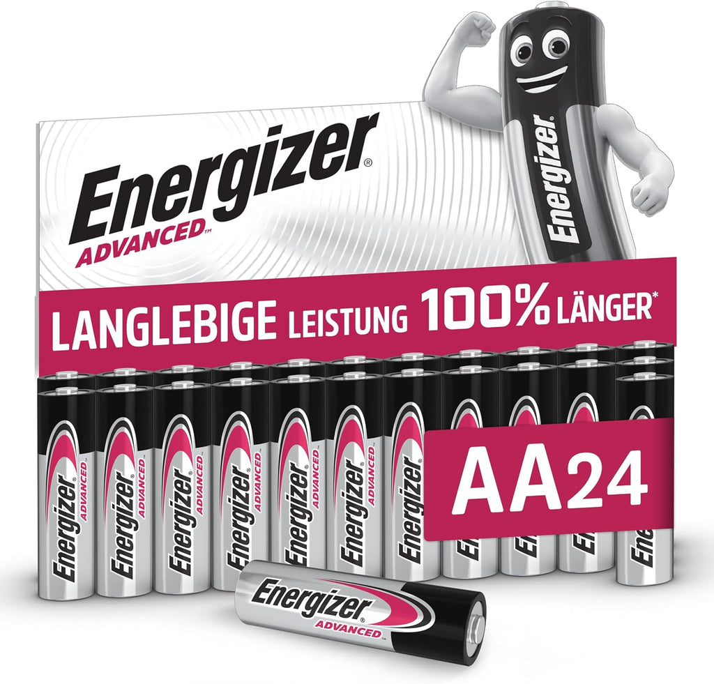 Energizer Advanced - AA Batterien (24 Stück) - 1,5V Alkali-Batterien