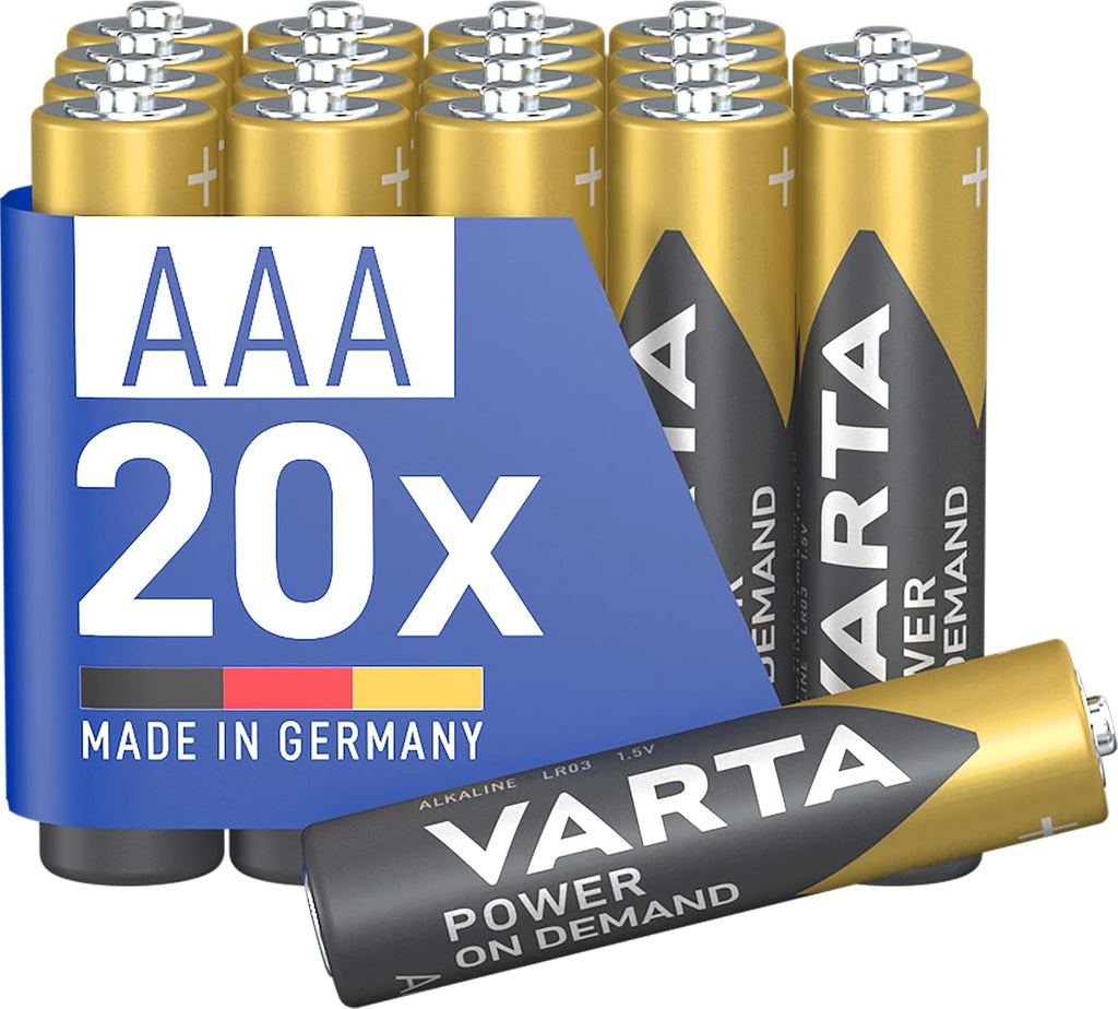 Varta Batterien AAA 100 Stück Power on Demand Alkaline 1,5 V Vorratspack