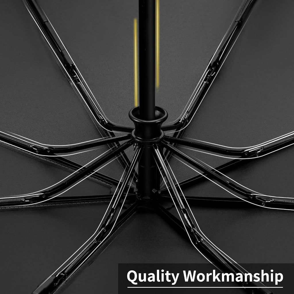 Seniny Windproof Travel Umbrella, Automatic Umbrellas for Rain, Portable & Compact Umbrellas for Backpack, Strong UV for Protection, Folding Small Sun Umbrella for Car, Walking