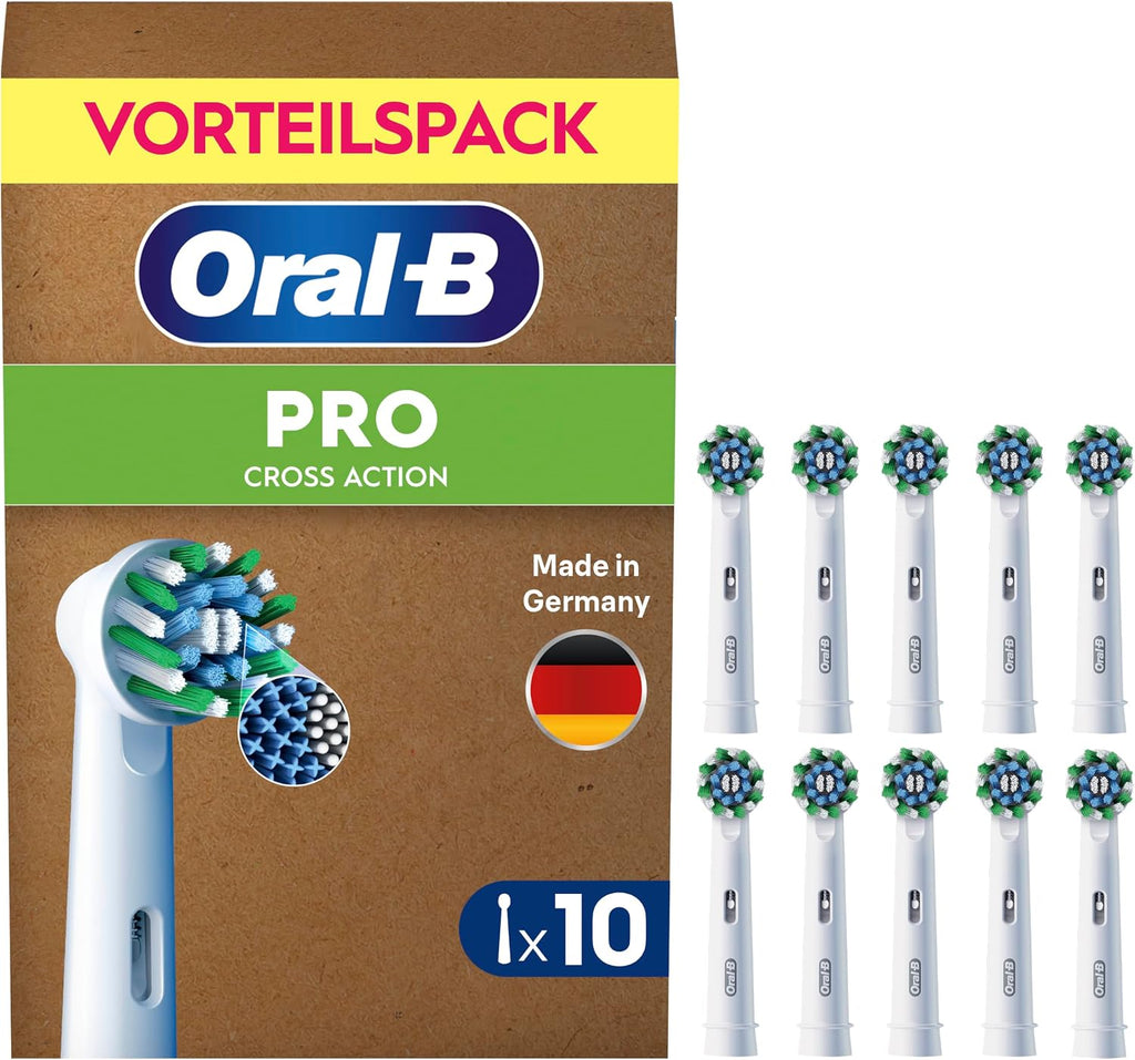 Oral-B Aufsteckbürsten PRO CrossAction, Weiß, 10 Stück