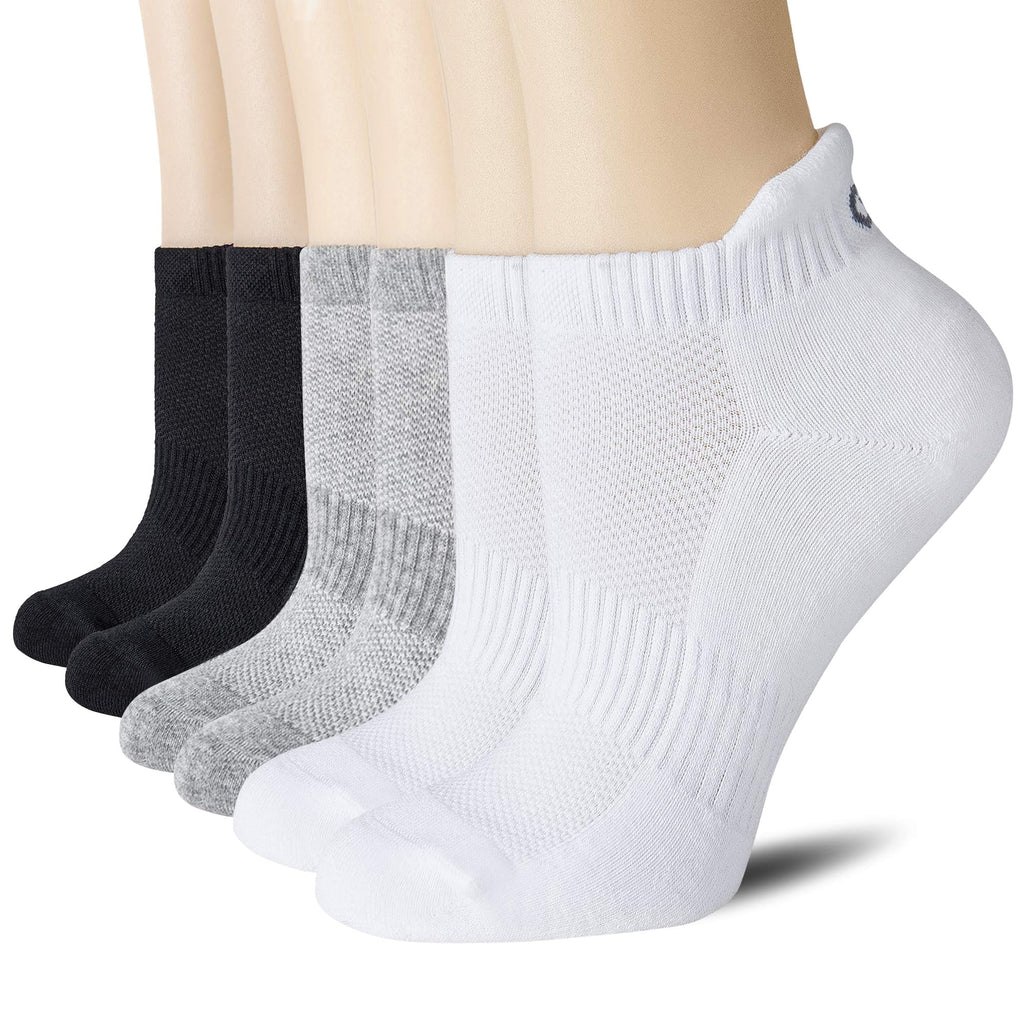 CS CELERSPORT 6 Paar kurze Sportsocken für Damen und Herren, Sneaker-Socken für Laufen und Sport mit Fersenlasche