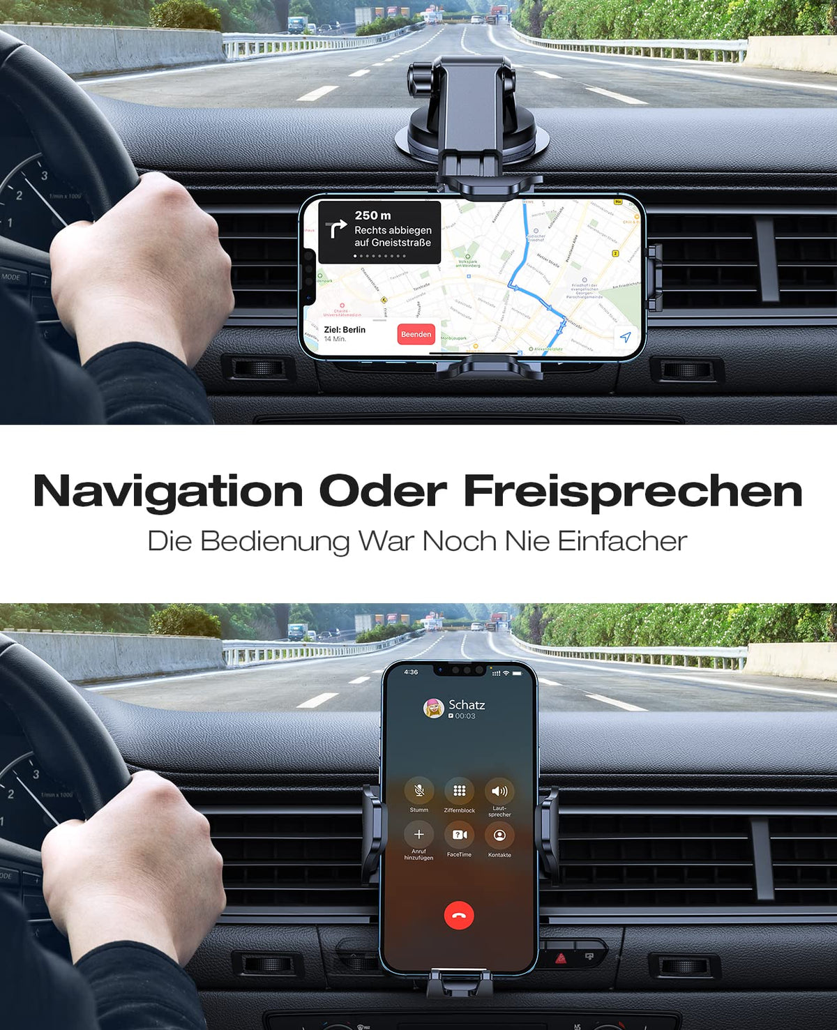 VICSEED 2026 Beste Militärische Handyhalterung Auto [20KG Starker Saugnapf]