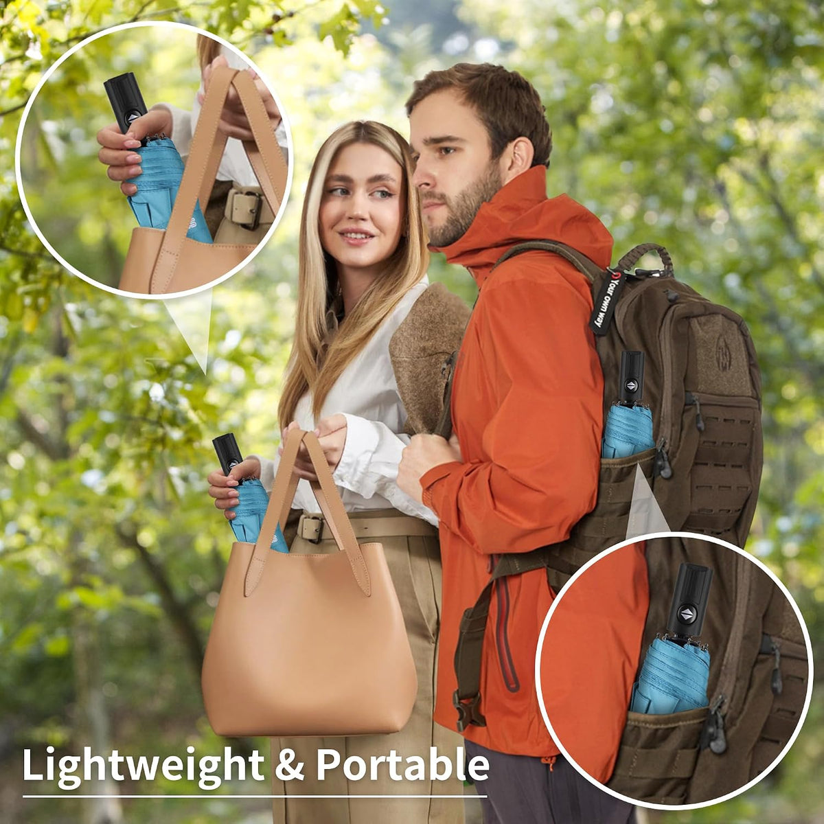 Seniny Windproof Travel Umbrella, Automatic Umbrellas for Rain, Portable & Compact Umbrellas for Backpack, Strong UV for Protection, Folding Small Sun Umbrella for Car, Walking