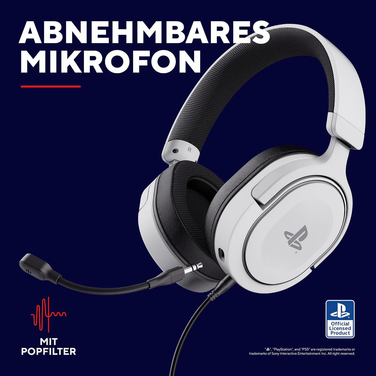 GXTrust Forta PS5 Gaming Headset Lizenziert für PlayStation 5, Weiß