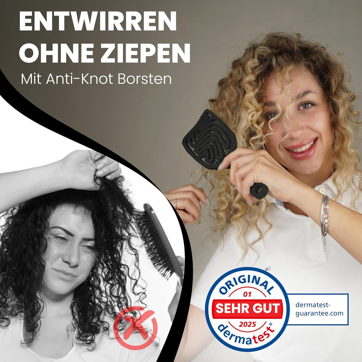 Walcora Haarbürste ohne Ziepen – NEUHEIT 2026 – Entwirrbürste & Detangler Bürste für Damen