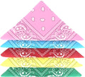 Bandana 100% Coton Qualité Premium - Epaisseur Supérieure - 20 Couleurs Exclusives - Motif Paisley