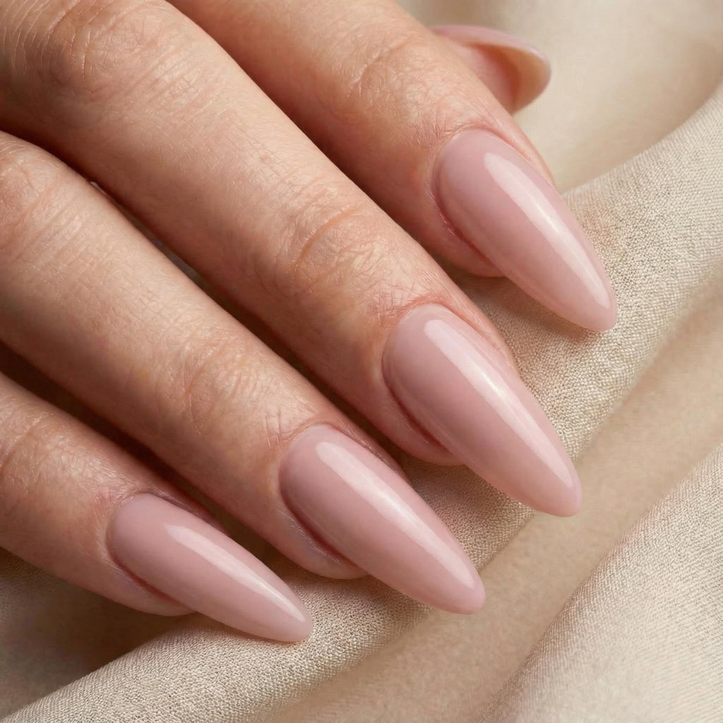 No File Aufbaugel Gelnägel ALMOND NUDE 15ml UV Gel selbstglättend o. Feilen