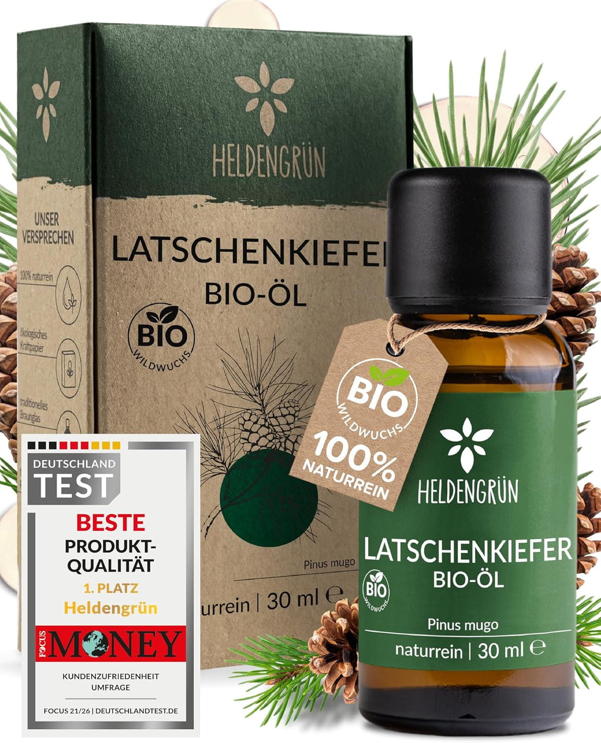 Heldengrün® BIO Lavendelöl [100% NATURREIN] Ätherisches Öl 30 ml