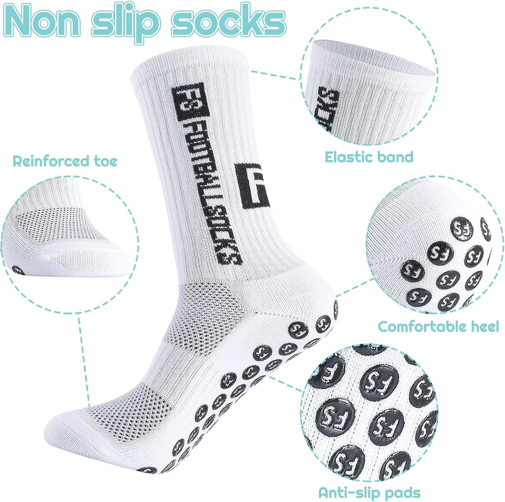 FANTESI 3 Paare Fußballsocken für Herren Damen,Sportsocken Fußball