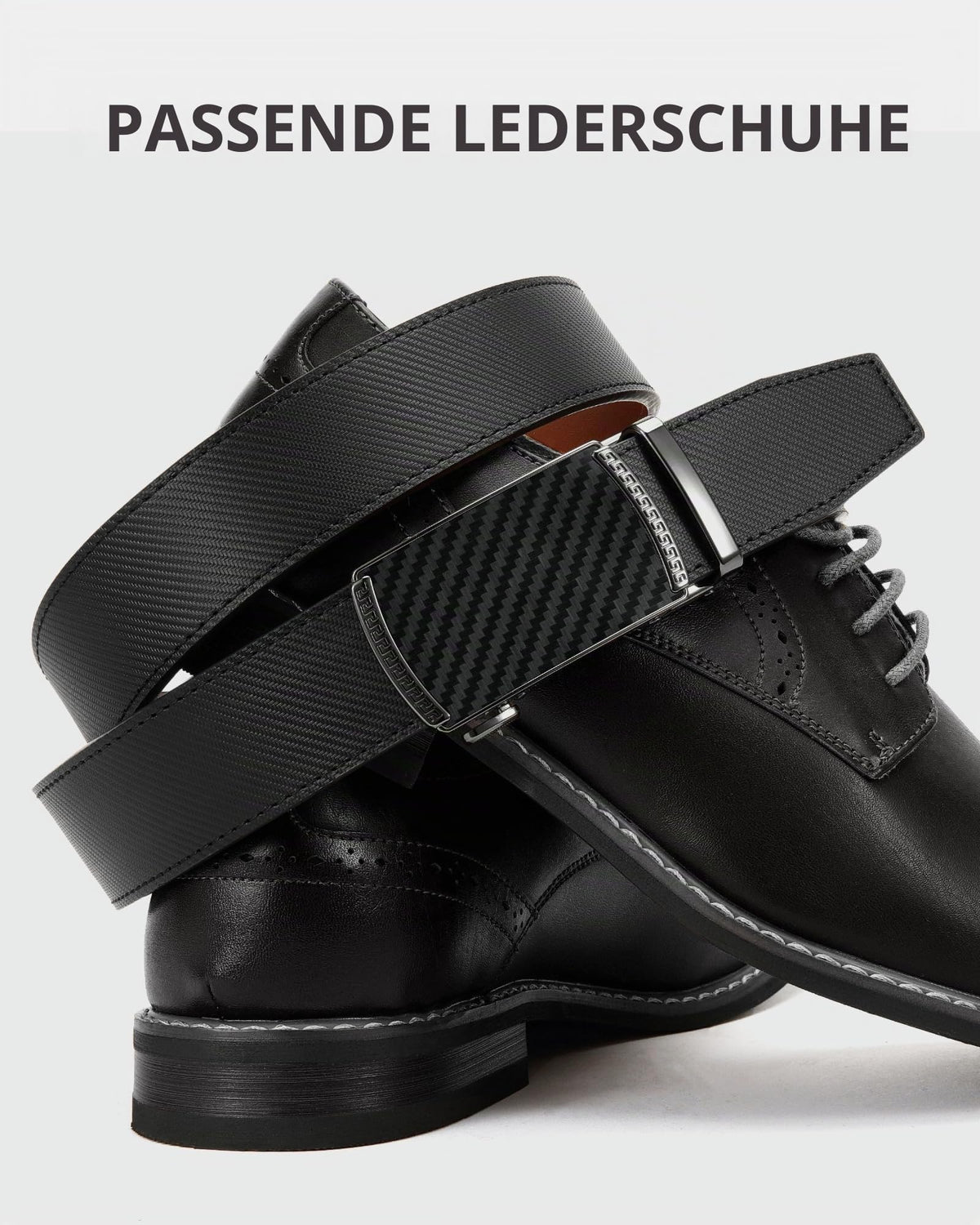 CHAOREN Gürtel Herren, Automatik Ledergürtel Herren 35mm ohne Löcher