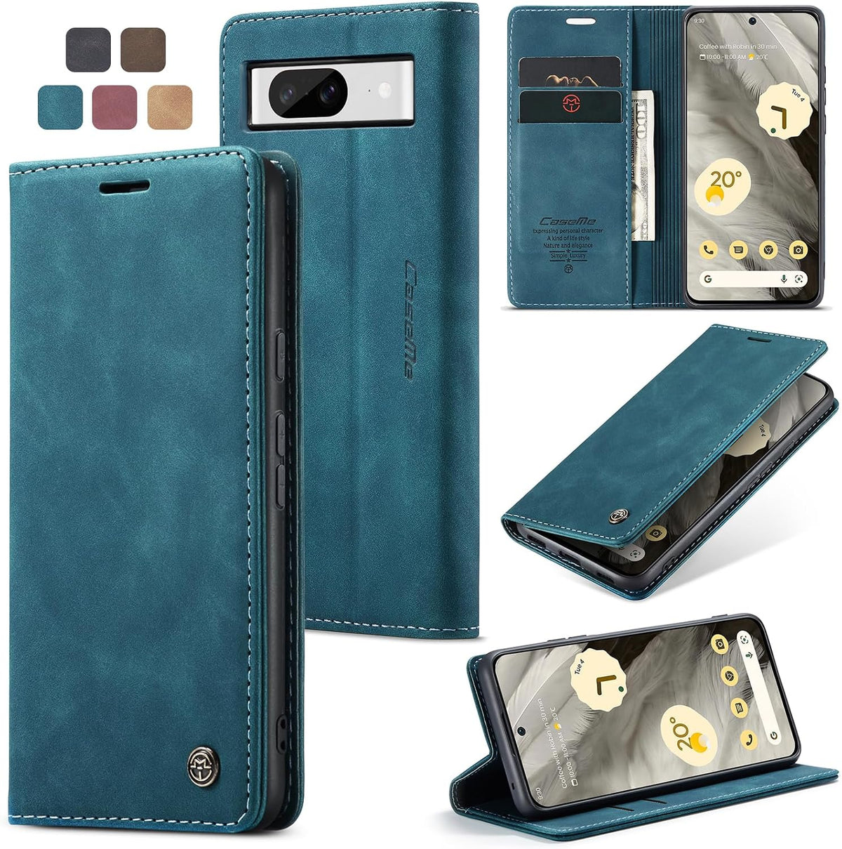 Handyhülle für Honor Magic 6 Pro hülle Premium PU klapphülle RFID Lederhülle Faltbare Schutzhülle Kartenfach Standfunktion Handytasche hülle Honor Magic 6 Pro 5G - Schwarz