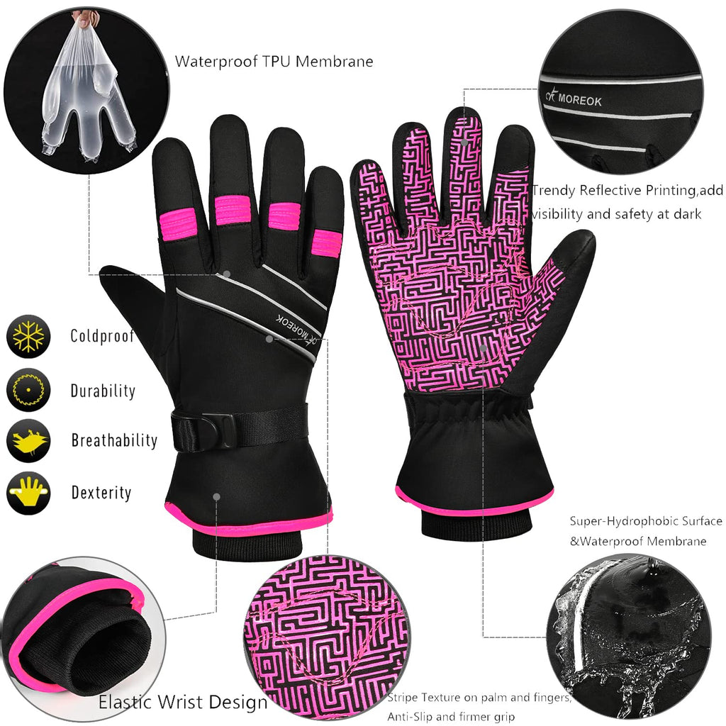 Winterhandschuhe Wasserdicht-30°F 3M Thinsulate Skihandschuhe Warme Touchscreen Handschuhe