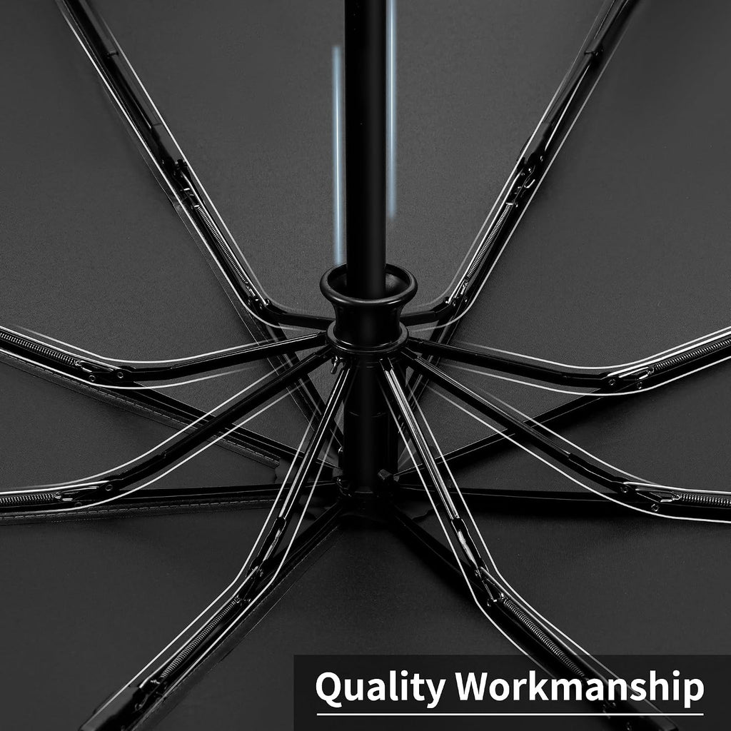 Seniny Windproof Travel Umbrella, Automatic Umbrellas for Rain, Portable & Compact Umbrellas for Backpack, Strong UV for Protection, Folding Small Sun Umbrella for Car, Walking