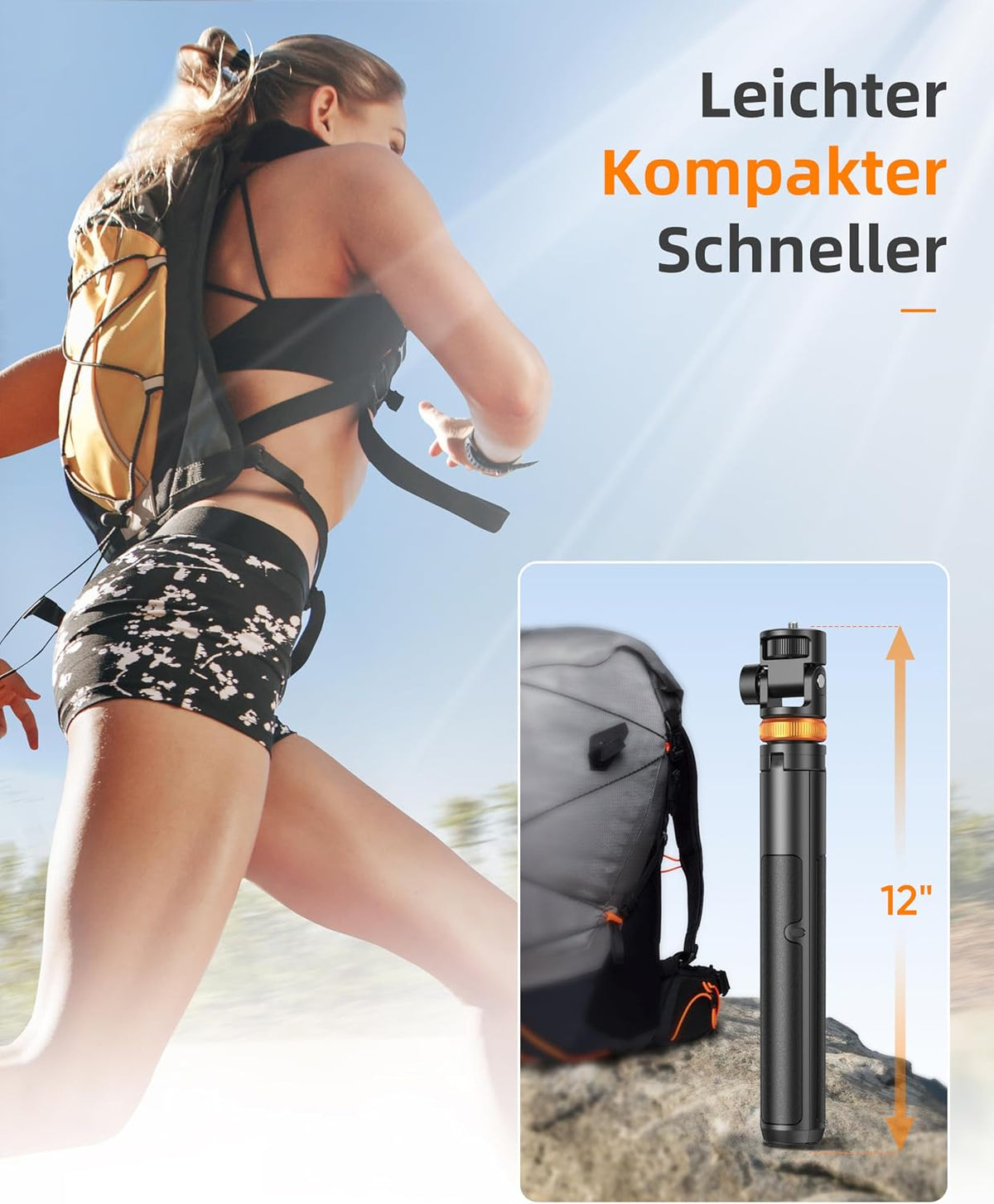 Handy Stativ, Stativ für Smartphone und Selfie Stick mit Fernbedienung