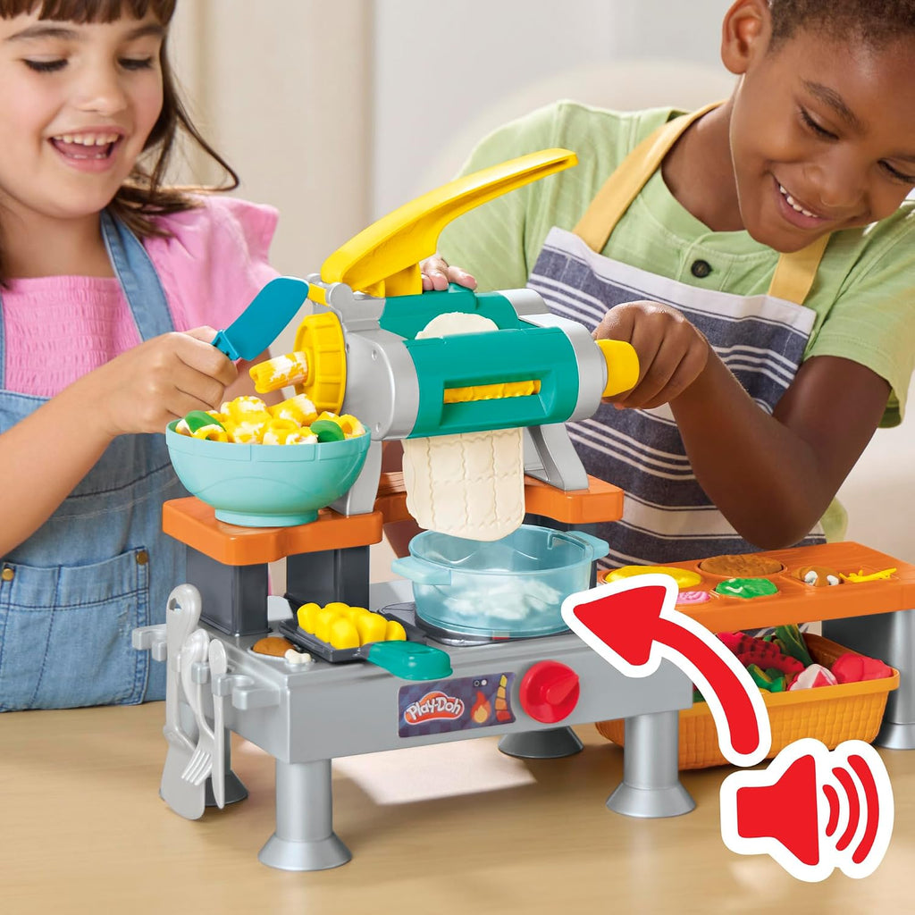 Play-Doh Super Sizzlin' Kitchen Playset, Realistic Cooking Toy Sounds, 25+ Play Foods to Create, Kids Arts & Crafts 3+