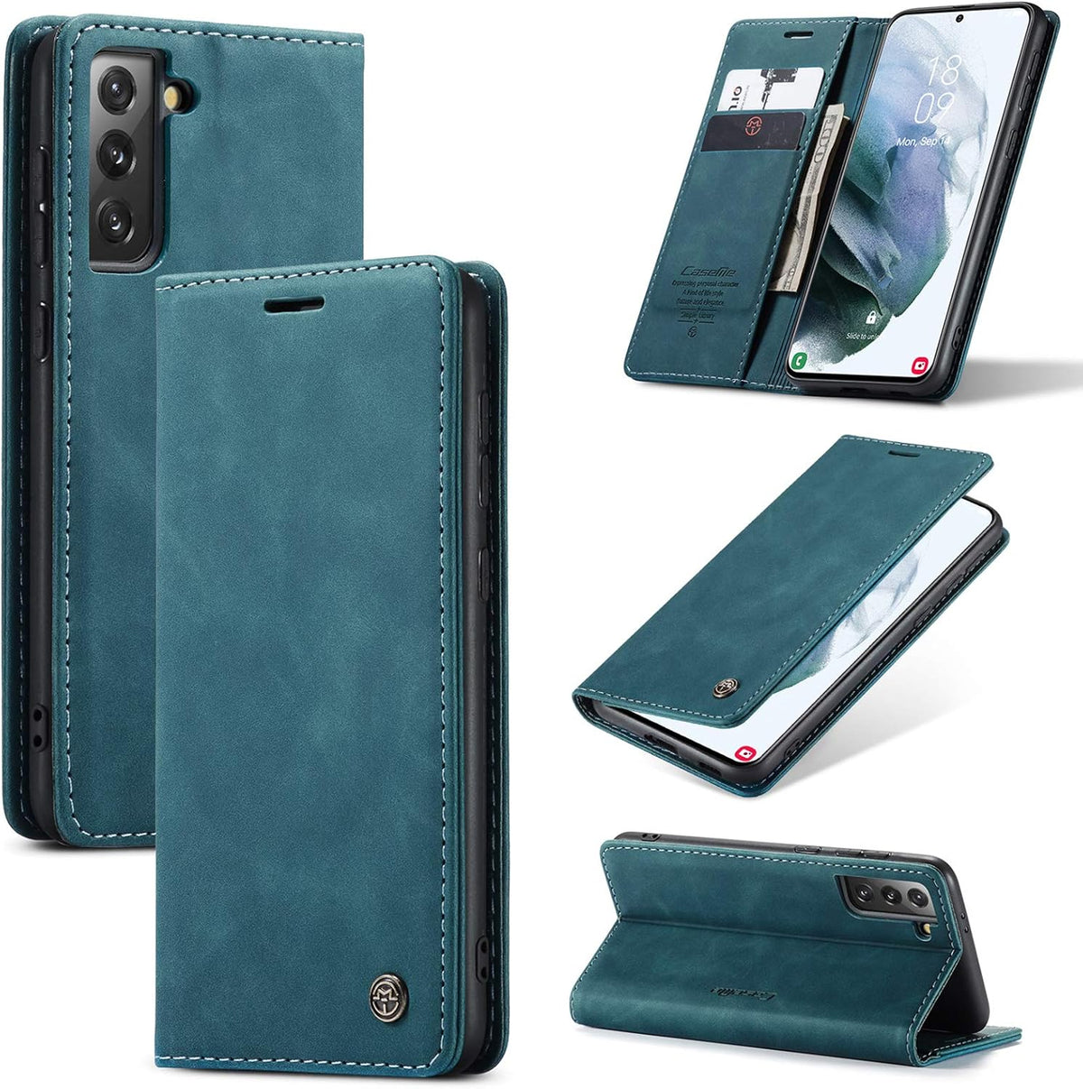 Handyhülle für Honor Magic 6 Pro hülle Premium PU klapphülle RFID Lederhülle Faltbare Schutzhülle Kartenfach Standfunktion Handytasche hülle Honor Magic 6 Pro 5G - Schwarz