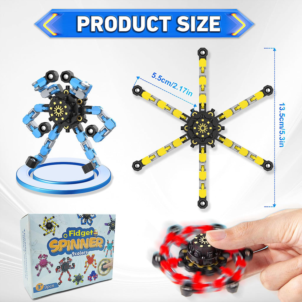Transformable Fidget Spinners,30PCS Funny Sensory Fidget Toys for Kids