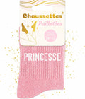 MASSA Chaussettes Paillettes - Taille Unique - Parfaite, Unique, Wesh, Tana, Princesse, Pipelette, Raleuse, Gourmande, Aigrie, Mamounette - Chaussettes à Paillettes