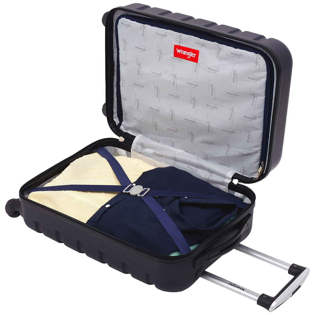 Wrangler 22" Hardside Spinner Carry-On Luggage, Charcoal