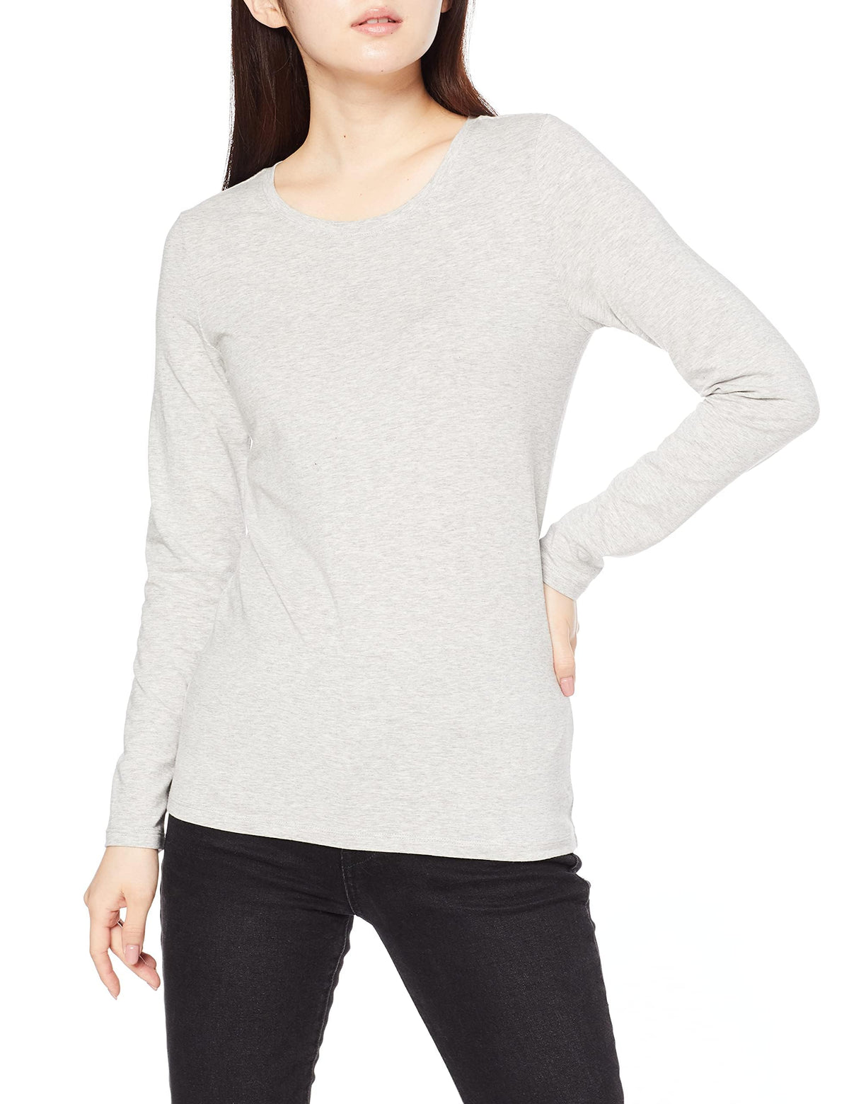 Amazon Essentials Damen Regular-Fit Langarm-T-Shirt Rundhalsausschnitt (In Übergröße Erhältlich)