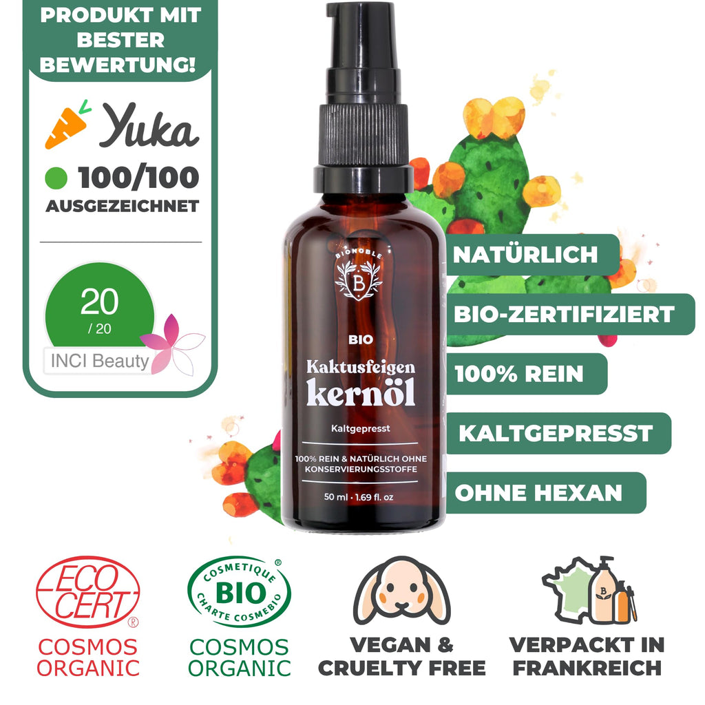 BIONOBLE Arganöl Bio Kaltgepresst - Haare, Gesicht, Haut - Marokko - 50ml