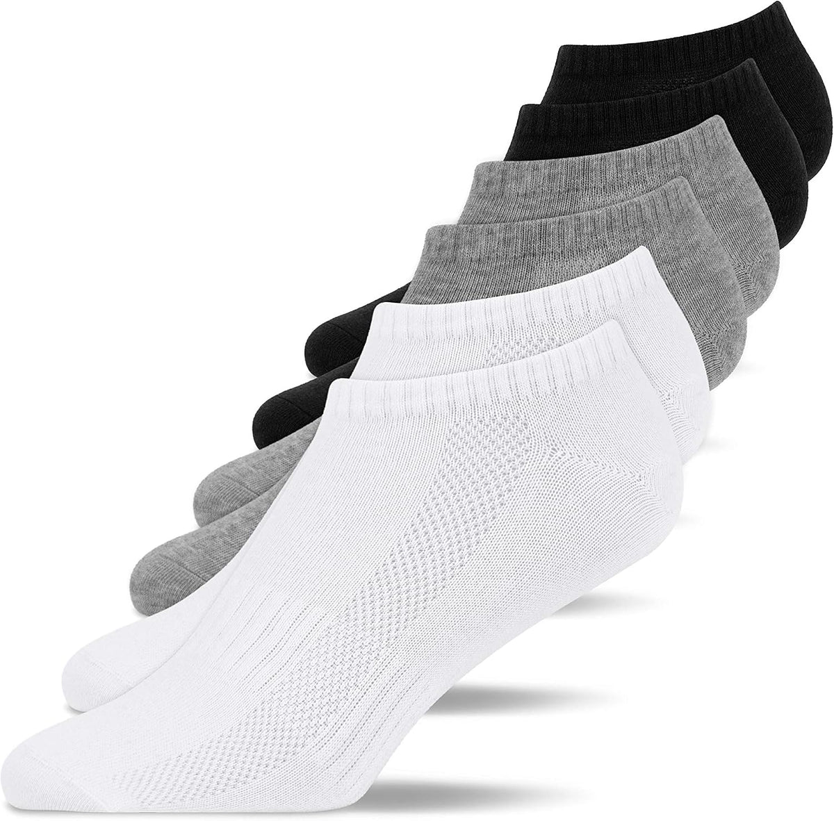 Snocks Sneaker-Socken für Damen & Herren aus Bio-Baumwolle, 6er-Set
