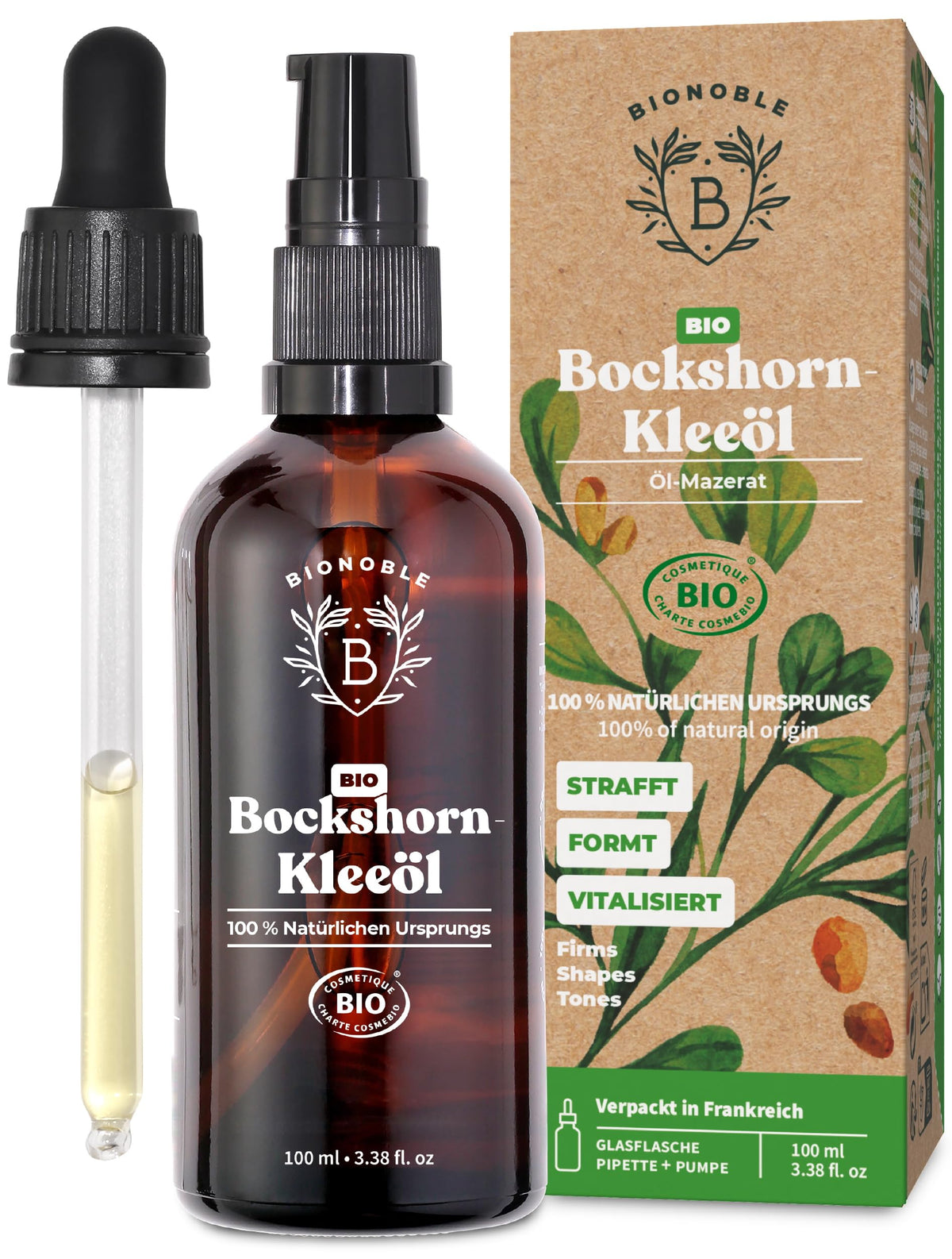 BIONOBLE Arganöl Bio Kaltgepresst - Haare, Gesicht, Haut - Marokko - 50ml